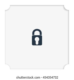 Lock sign icon.