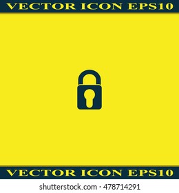 Lock sign icon.