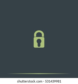 Lock sign icon.