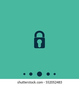 Lock sign icon.