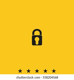 Lock sign icon.