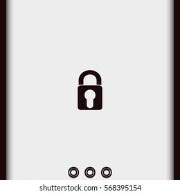 Lock sign icon.