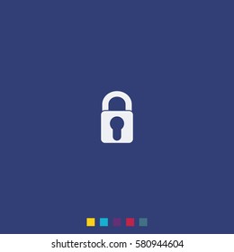 Lock sign icon.