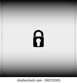 Lock sign icon.