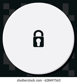 Lock sign icon.