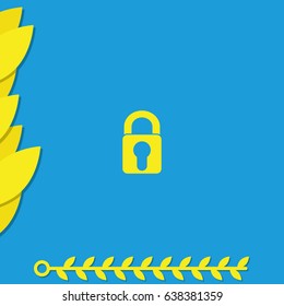 Lock sign icon.