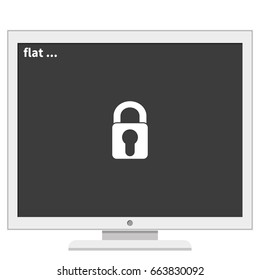 Lock sign icon.