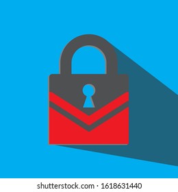 Lock sign icon. Colorful padlock symbol for apps or websites.