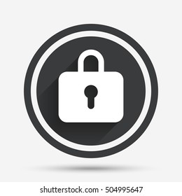 Lock sign icon. Locker symbol.