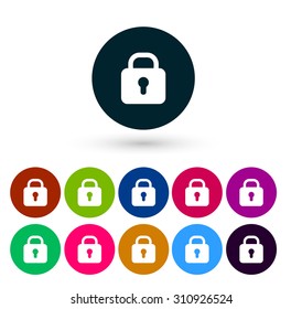 Lock sign icon. Log in symbol. vector illustration