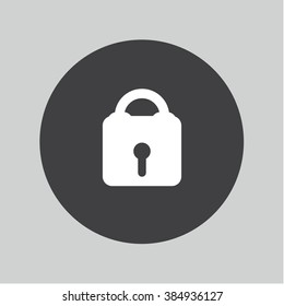 Lock sign icon. Login button