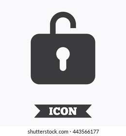 Lock sign icon. Login symbol. Graphic design element. Flat locker symbol on white background. Vector
