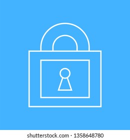 Lock sign icon - vector