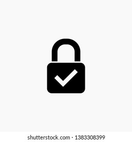 lock sign icon vector isolated