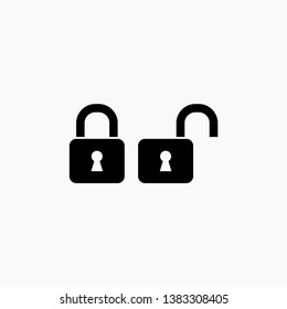 lock sign icon vector isolated