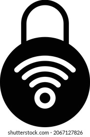 icono de glifo vector de señal de bloqueo