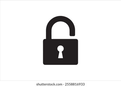 lock silhouette icon. lock silhouette vector illustration on white background