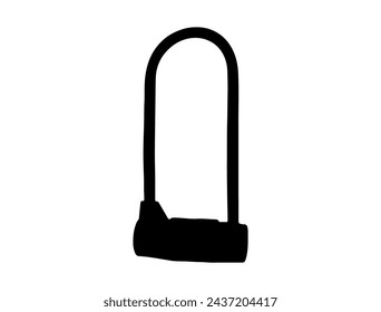 Lock silhouette vector art, Safety lock