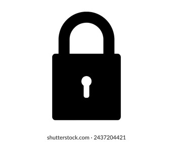 Lock silhouette vector art, Safety lock