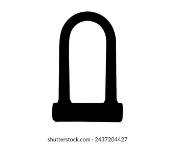 Lock silhouette vector art, Safety lock