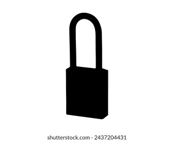 Lock silhouette vector art, Safety lock