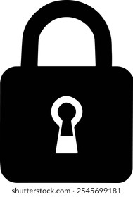 Lock silhouette vector clipart illustration