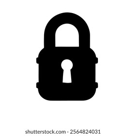 Lock    silhouette vector icon sign symbol illustration design