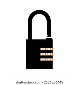 Lock silhouette vector illustration design