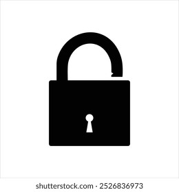 Lock silhouette vector illustration design on white background 