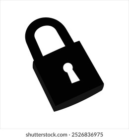 Lock silhouette vector illustration design on white background 