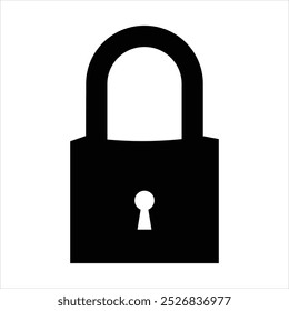 Lock silhouette vector illustration design on white background 