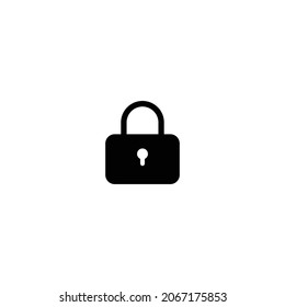 Lock simple flat icon vector illustration
