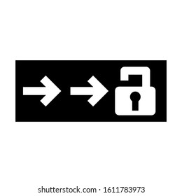 lock slider icon isolated sign symbol vector illustration - high quality black style vector icons
