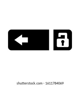lock slider icon isolated sign symbol vector illustration - high quality black style vector icons
