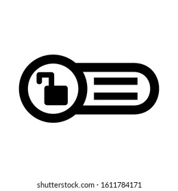 lock slider icon isolated sign symbol vector illustration - high quality black style vector icons
