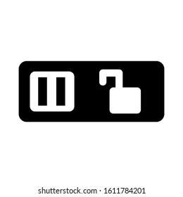 lock slider icon isolated sign symbol vector illustration - high quality black style vector icons
