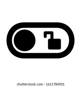 lock slider icon isolated sign symbol vector illustration - high quality black style vector icons
