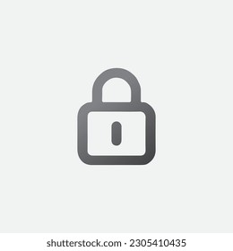 Lock Small Icon Vector Editable Color