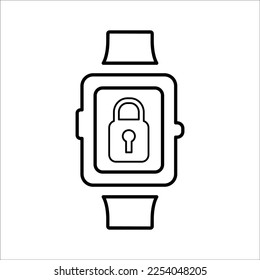 Bloquear icono de reloj inteligente en Estilo de línea