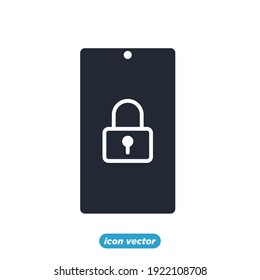 Schloss Smartphone Symbol. Vorlage für Sicherheitszeichen für grafische und Web-Design-Kollektion, Vektorgrafik