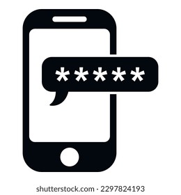 Lock smartphone icon simple vector. Password key. Code security