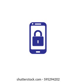 Lock smartphone vector icon