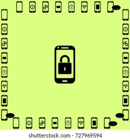 Lock smartphone vector icon