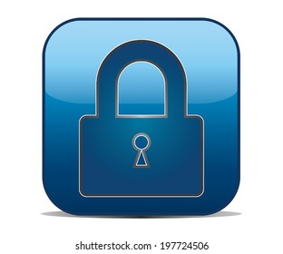 lock with square button