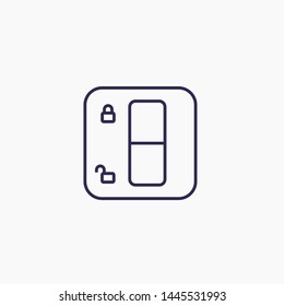 lock switch vector line icon on white