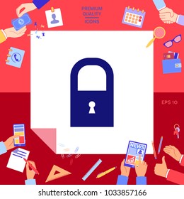 Lock symbol icon