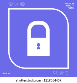 Lock symbol icon. Graphic elements for your design