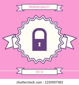 Lock symbol icon. Graphic elements for your design