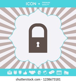 Lock symbol icon. Graphic elements for your design