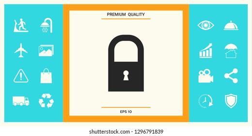 Lock symbol icon. Graphic elements for your design